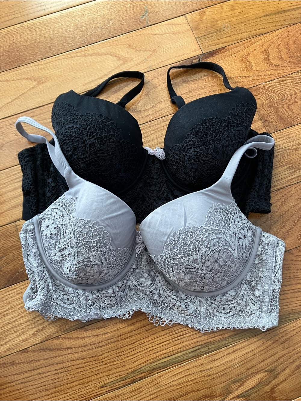 Bundle of Two Victoria’s Secret Body by Victoria Black Lined Demi Bra - 36C